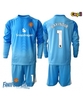 Manchester United Altay Bayindir #1 Portarii Echipament de Fotbal Replică 2025-26 Copii Acasa Mâneci Lungi (+ Șorturi)